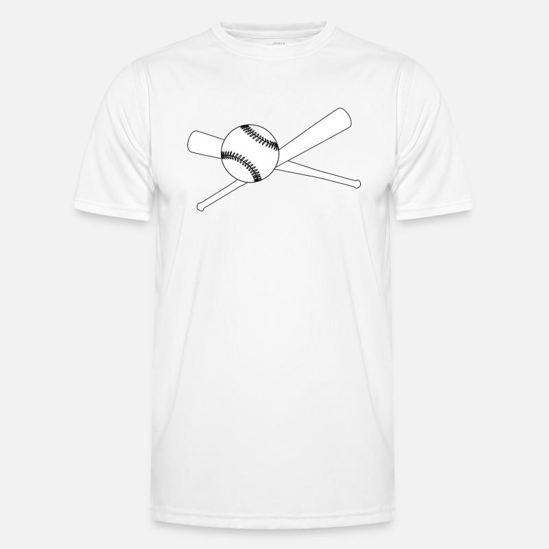 Baseball und 2 Schläger Männer Funktions-T-Shirt
