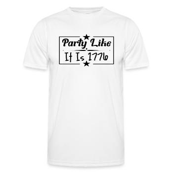 Party like it is 1776 - Männer Funktions-T-Shirt - Weiß - Vorne - AI Model Male 178 dark (178cm)