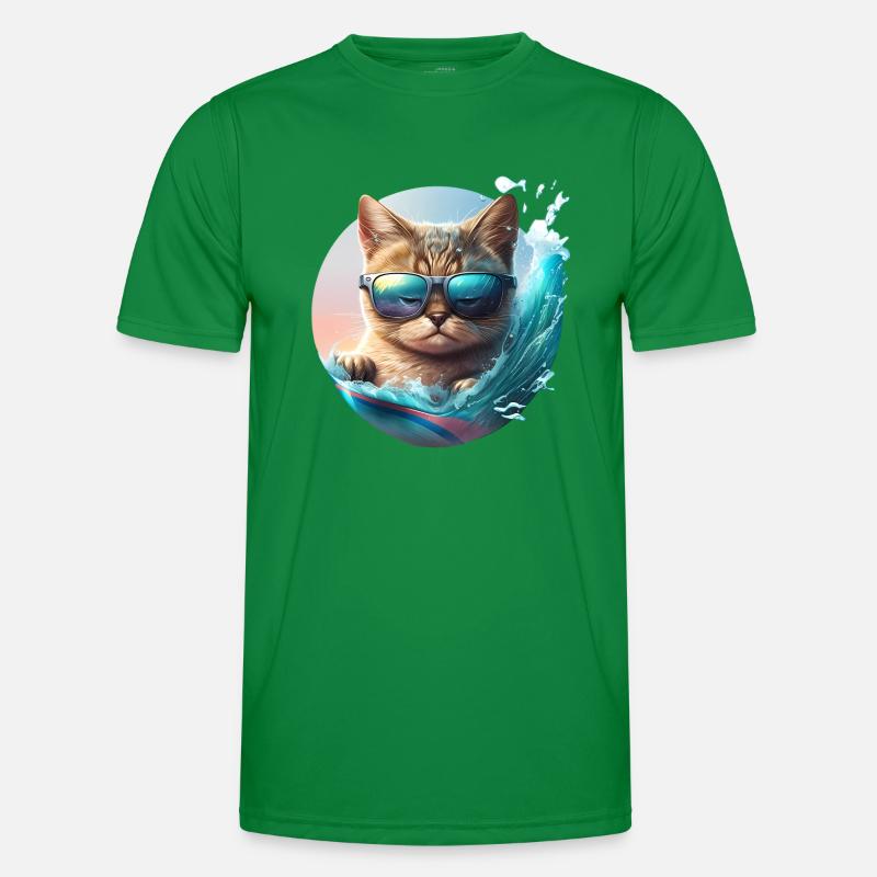 Chat de surf T-shirt sport Homme