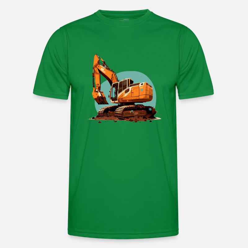 Bagger| Schaufelbagger | Retro Männer Funktions-T-Shirt