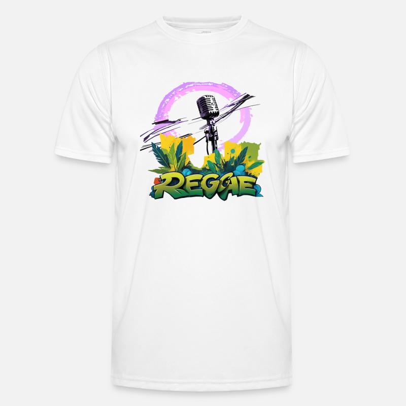 Reggae Mikrofon Männer Funktions-T-Shirt