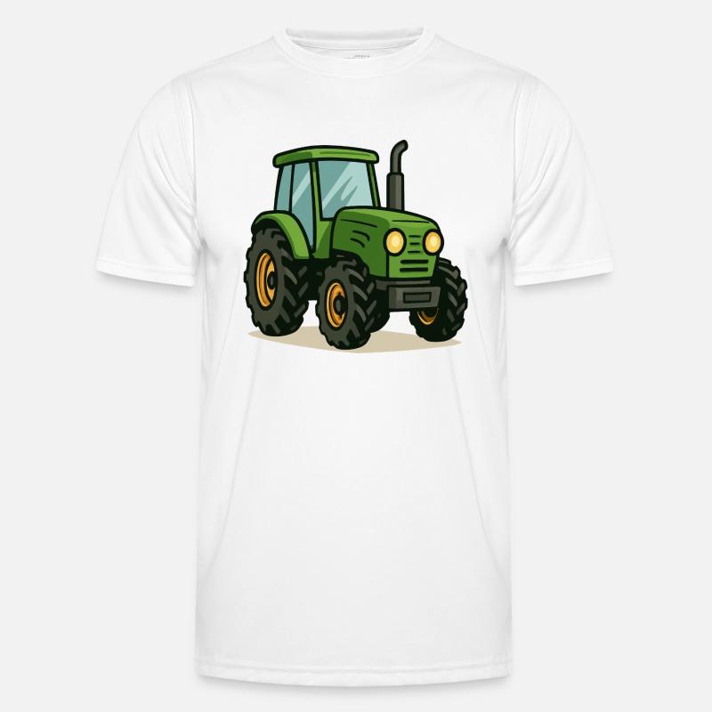 traktor - Funktionsshirt til herrer - hvid