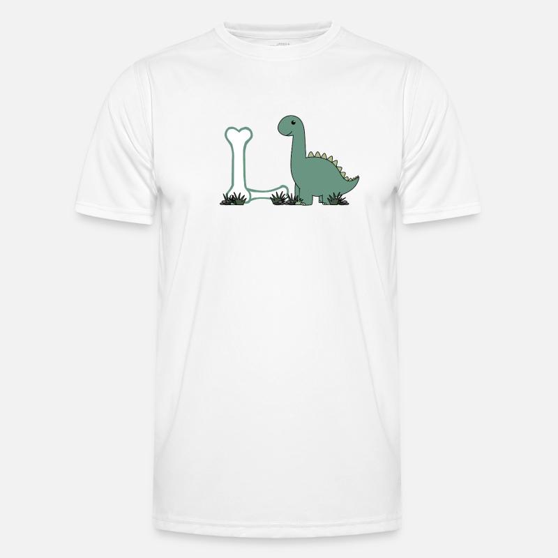 Bogstav L - Funktionsshirt til herrer - hvid