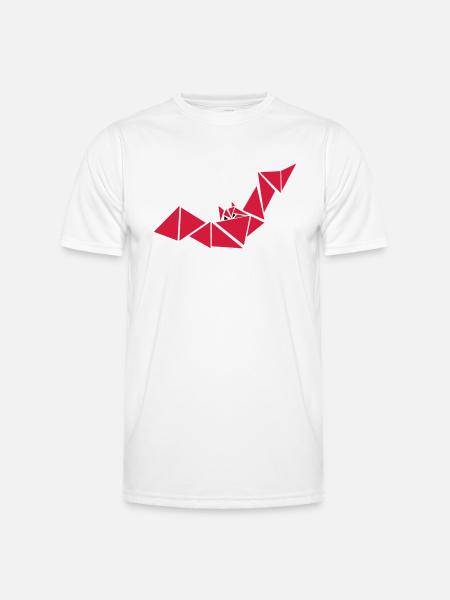 Origami Paper Animal Bat - Men's Functional T-Shirt - white