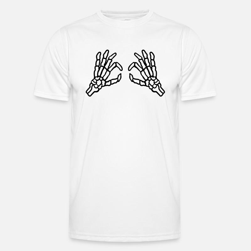 Look through skeleton hole eyes - Men's Functional T-Shirt - white