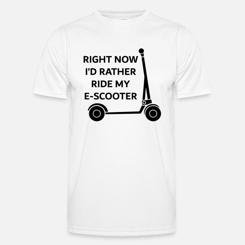 E-Scooter E-Roller Scooter - Männer Funktions-T-Shirt - Weiß