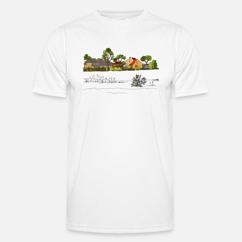 Paysage rural T-shirt sport Homme