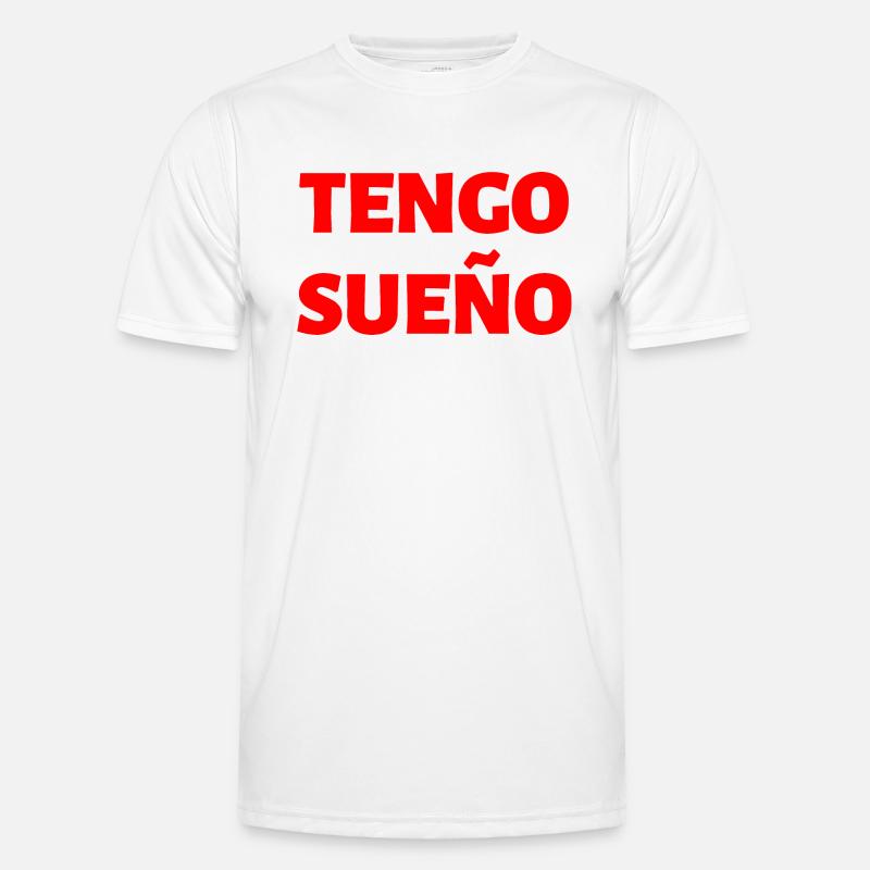 schläfrig, müde Spanisch Spanien - Männer Funktions-T-Shirt - Weiß