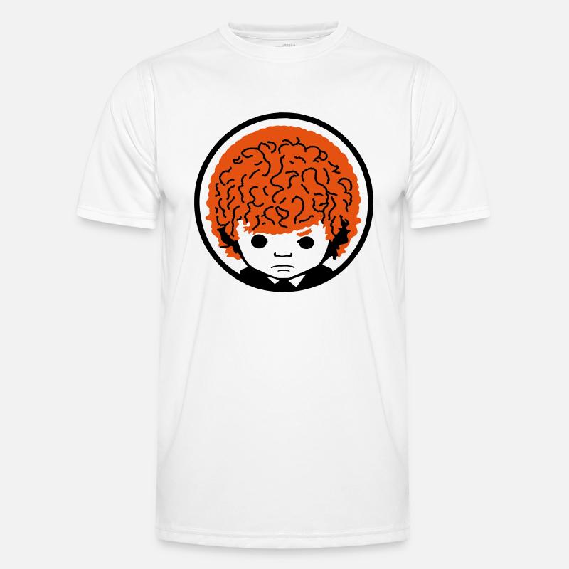 La tête bouclée réfléchie T-shirt sport Homme