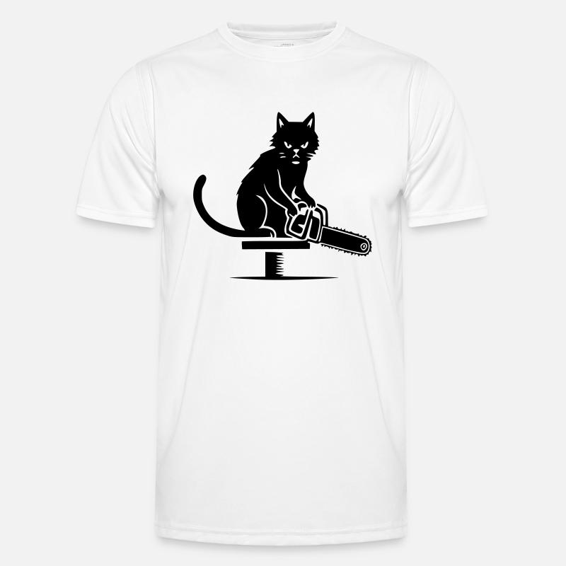 Angrycat - Men's Functional T-Shirt - white