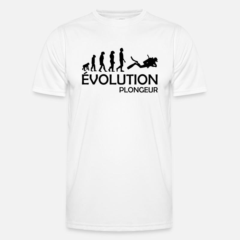 évolution plongeur / humour plongeur T-shirt sport Homme