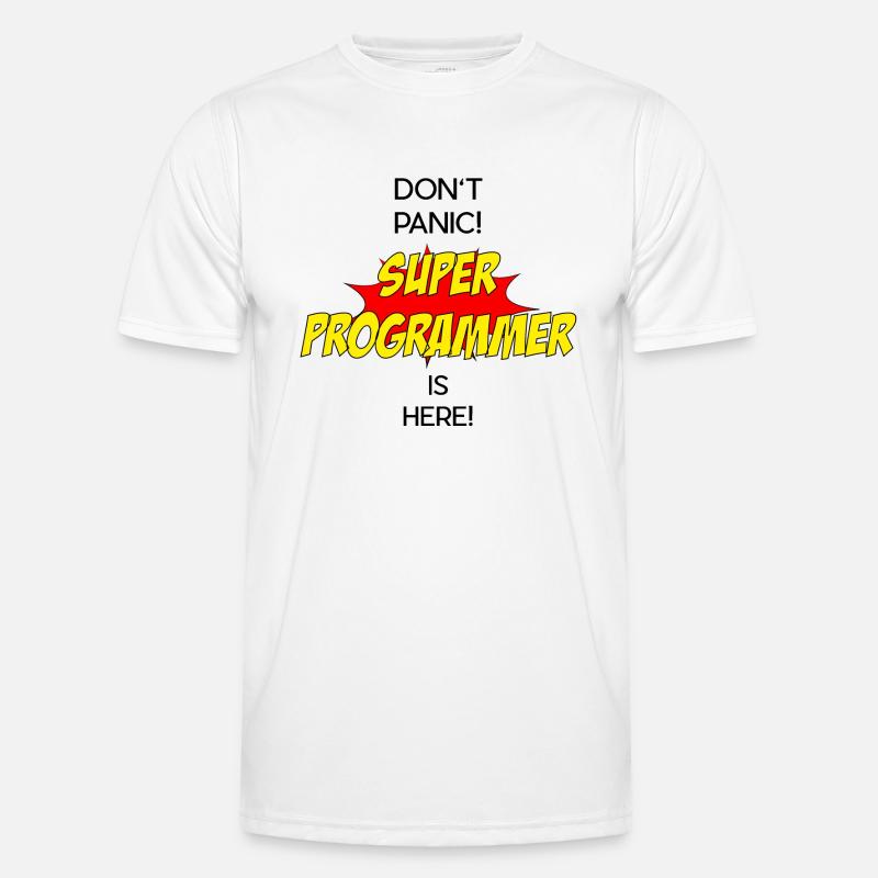 Super Programmer / Super Programmierer - Männer Funktions-T-Shirt - Weiß