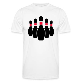 bowling - Männer Funktions-T-Shirt - Weiß - Vorne - AI Model Male 178 dark (178cm)