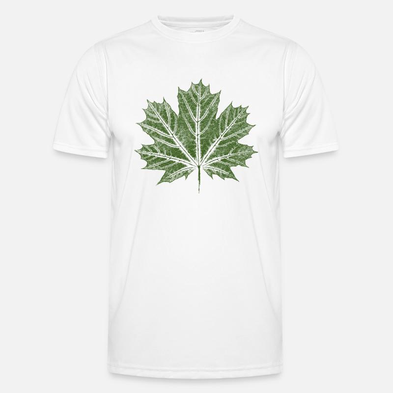 Maple Leaf / Leaf - BOTANICAL Maple - Men's Functional T-Shirt - white