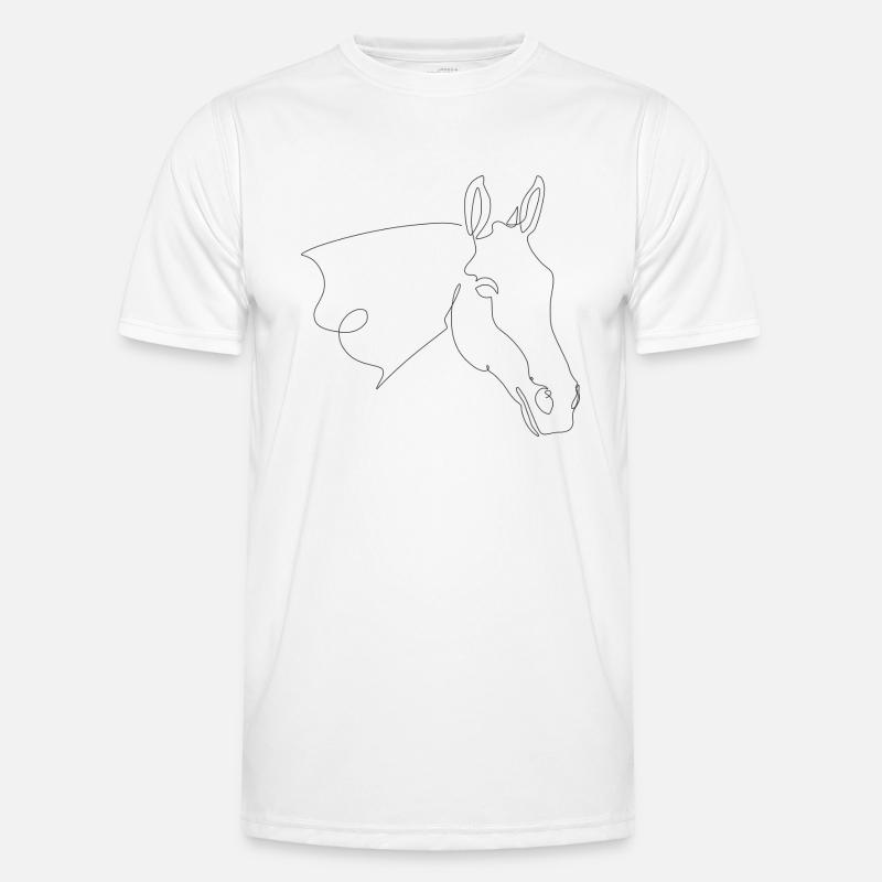 Pferdekopf Cocco - Männer Funktions-T-Shirt - Weiß