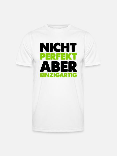 Not perfect but unique - Men's Functional T-Shirt - white