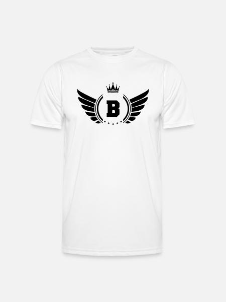 wappen B - Männer Funktions-T-Shirt - Weiß