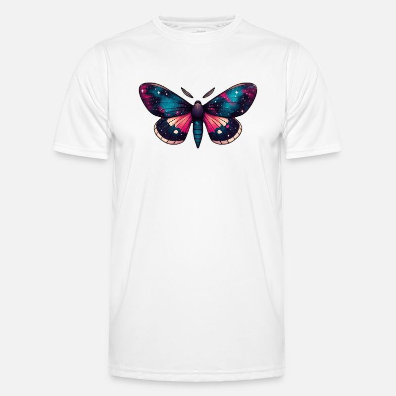 Night Sky Moth - Cosmic Celestial Nebula Space Men's Functional T-Shirt