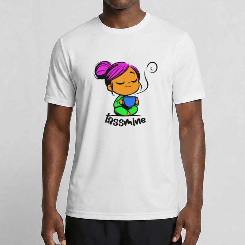 Tassmine enspannt mit einer Tasse Tee oder Kaffee Männer Funktions-T-Shirt