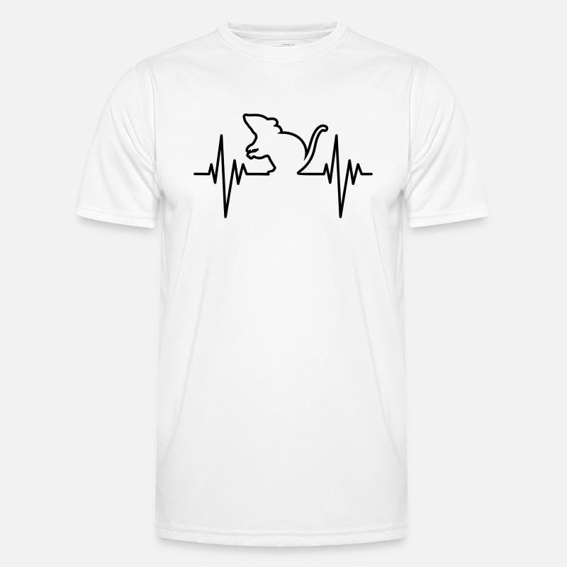 Mouse Pulse - Männer Funktions-T-Shirt - Weiß