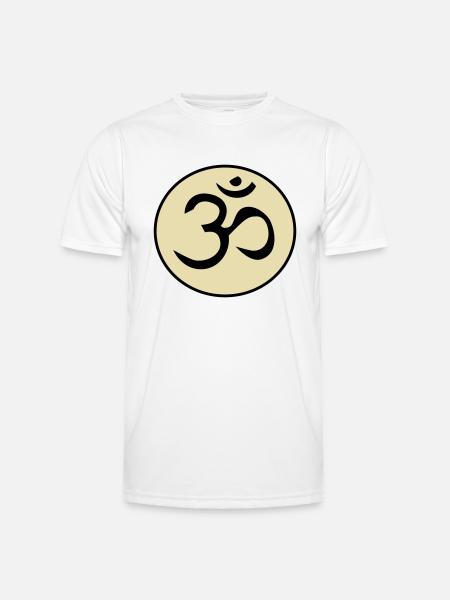 Om - Männer Funktions-T-Shirt - Weiß