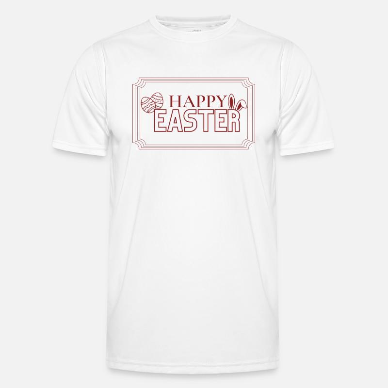 Lettrage de joyeuses Pâques avec des œufs de Pâques T-shirt sport Homme