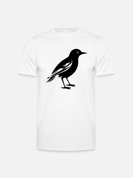 Vogel - Männer Funktions-T-Shirt - Weiß