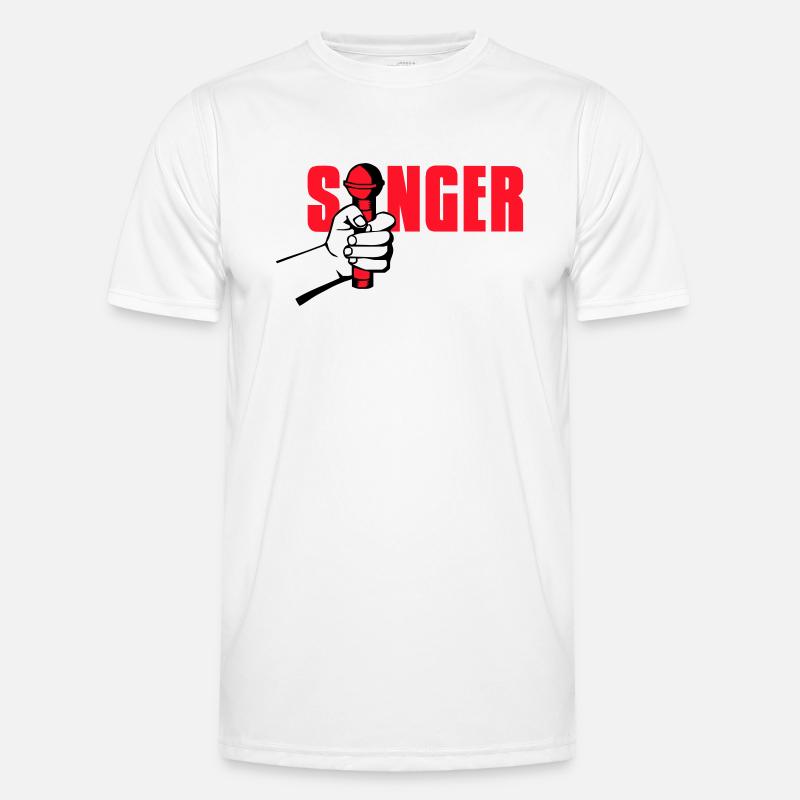 singer - Männer Funktions-T-Shirt - Weiß