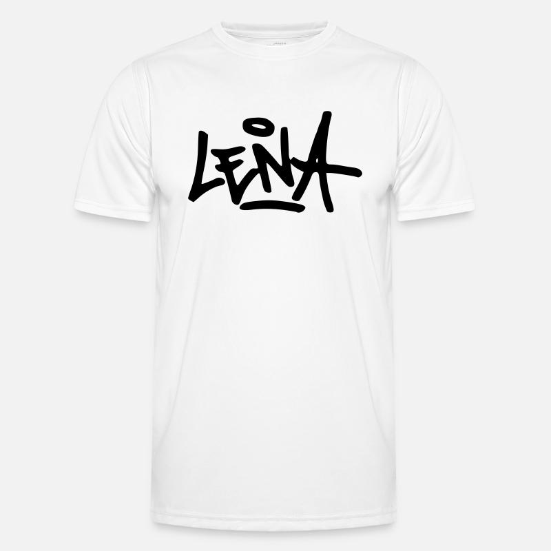 Graffiti Lena - Männer Funktions-T-Shirt - Weiß