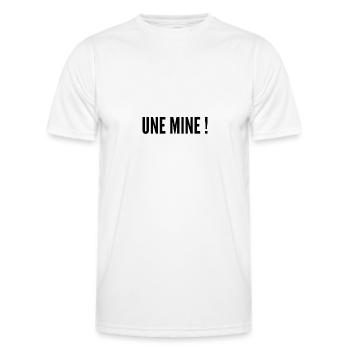 Une mine ! - T-shirt sport Homme - blanc - Devant - AI Model Male 178 dark (178cm)
