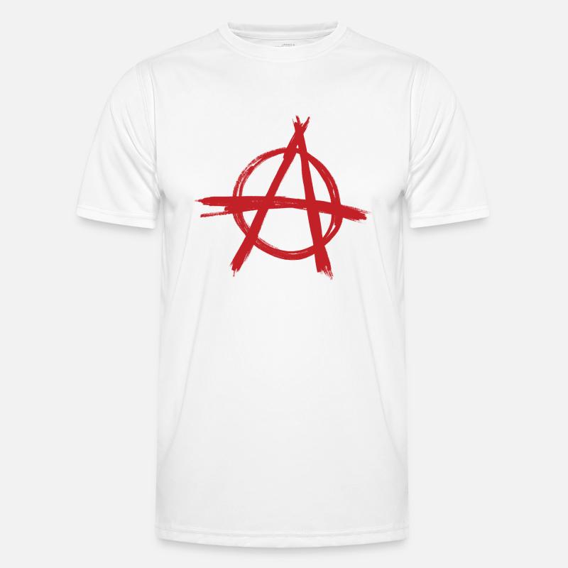 Anarquía - Camiseta funcional para hombres - blanco