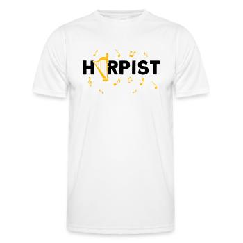 Harpiste Harpiste Joueur De Harpe Professeur Orchestre - T-shirt sport Homme - blanc - Devant - AI Model Male 178 dark (178cm)