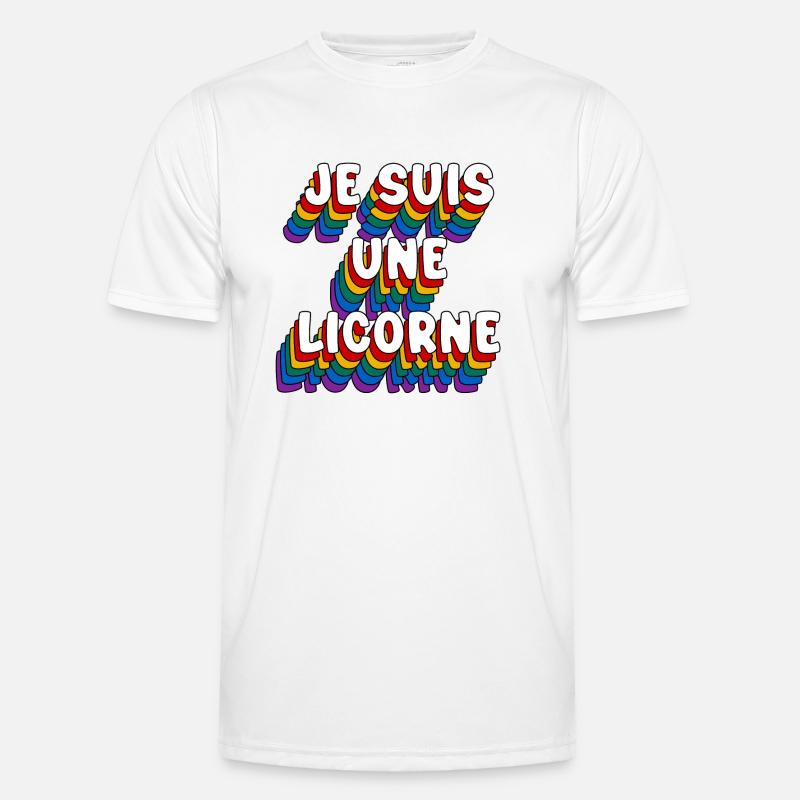 ICH BIN EIN EINHORN - Männer Funktions-T-Shirt - Weiß