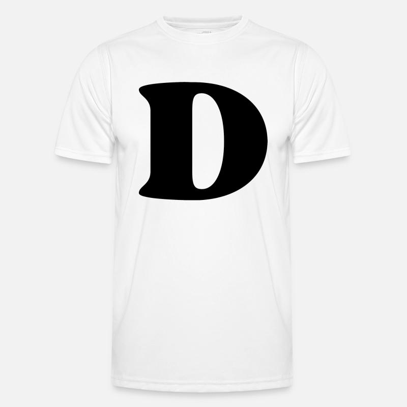 Buchstabe d Männer Funktions-T-Shirt