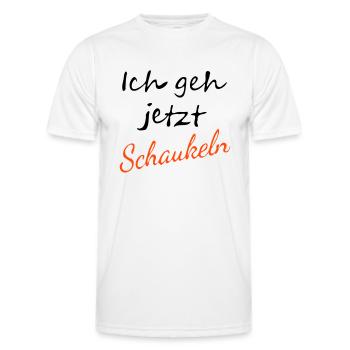 Ich geh jetzt Schaukeln - Männer Funktions-T-Shirt - Weiß - Vorne - AI Model Male 178 dark (178cm)