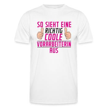 Vorarbeiterin | | Kollegin Teamleiter - Männer Funktions-T-Shirt - Weiß - Vorne - AI Model Male 178 dark (178cm)
