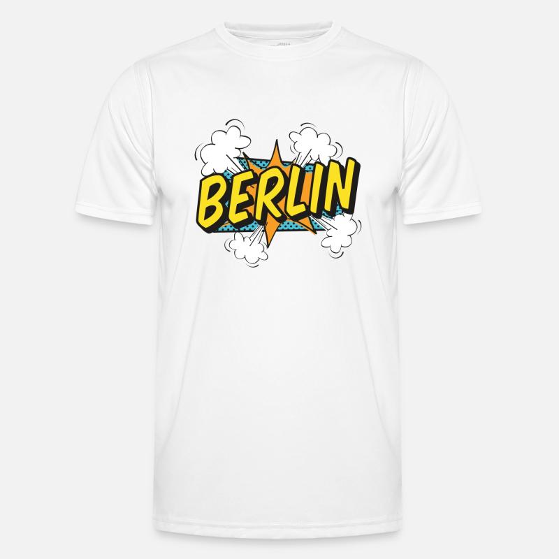 Berlin Explosion - Männer Funktions-T-Shirt - Weiß