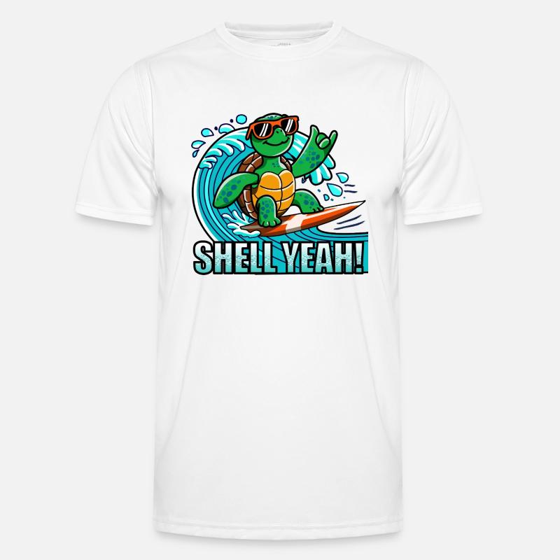 Surf Turtle – Shell yes Surfing Turtle Men's Functional T-Shirt