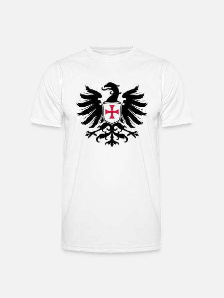 Adler Templer Kreuz - Men's Functional T-Shirt - white