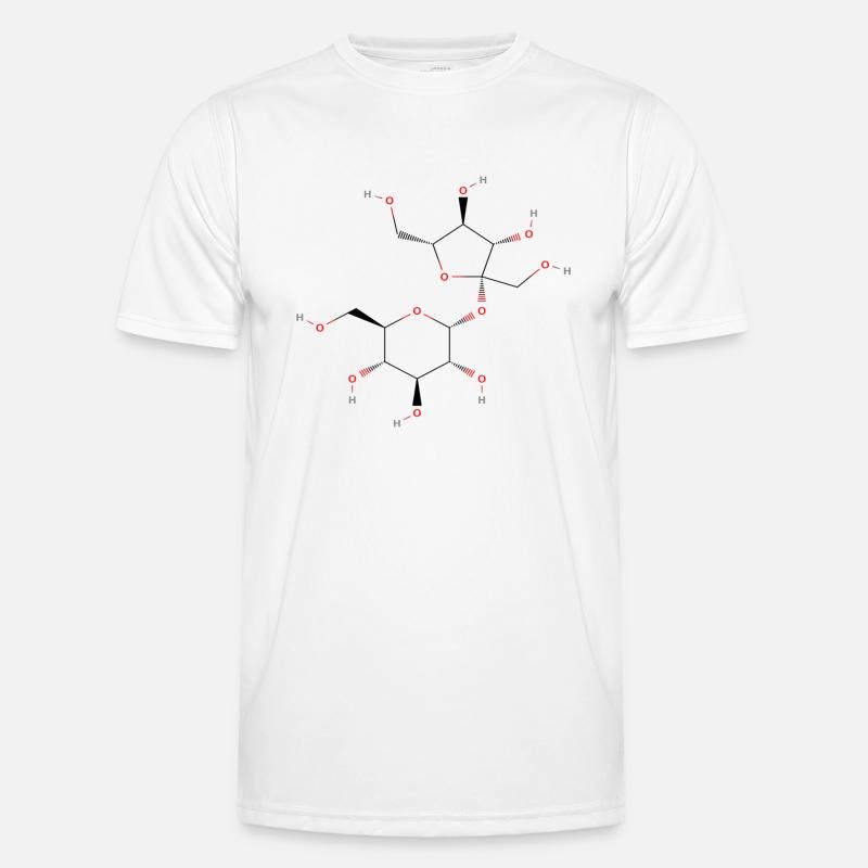 Molécule de sucre - Formule structurale colorée T-shirt sport Homme