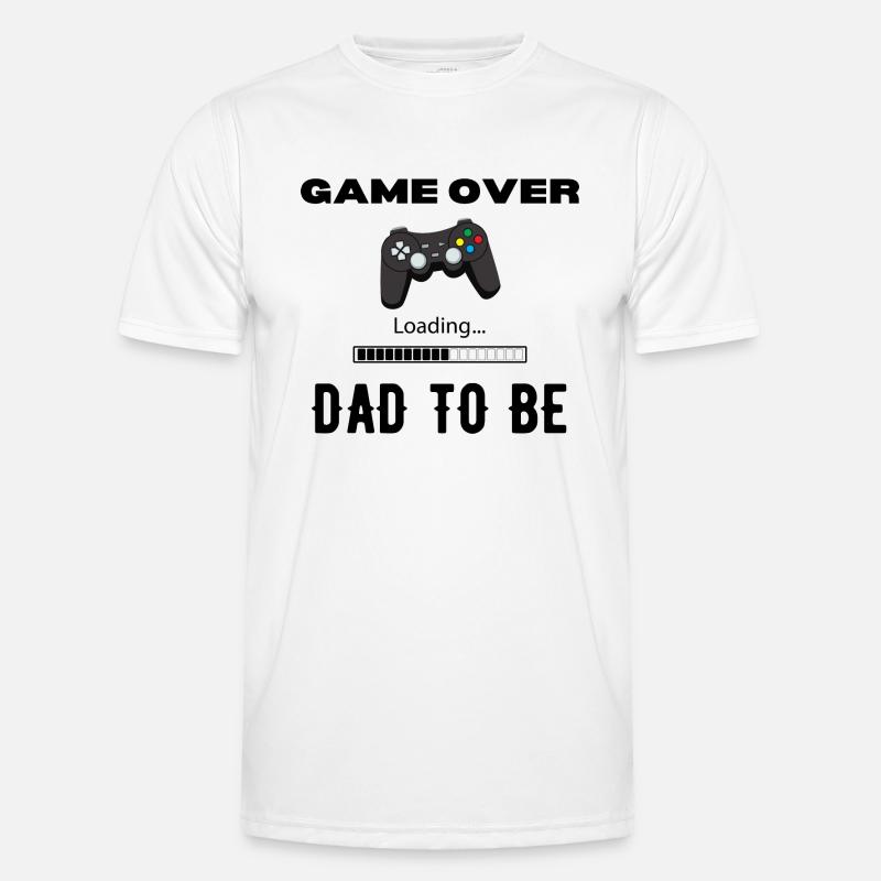 Game Over Dad To Be Controller Men's Functional T-Shirt