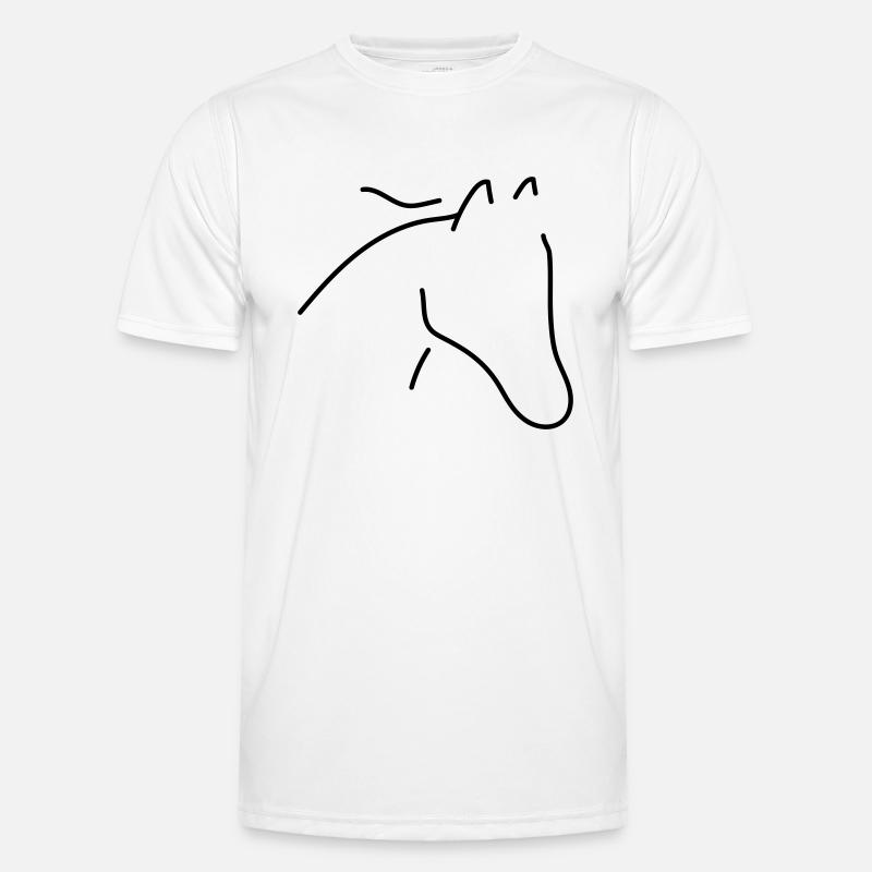 Pferd minimal Männer Funktions-T-Shirt