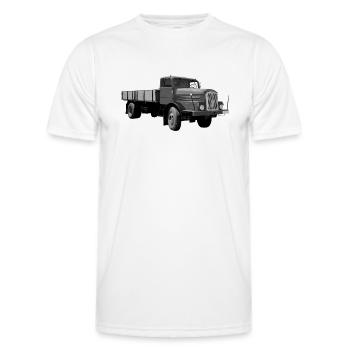 H6 Truck IFA Werdau DDR Oldtimer Ostalgie - T-shirt sport Homme - blanc - Devant - AI Model Male 178 dark (178cm)