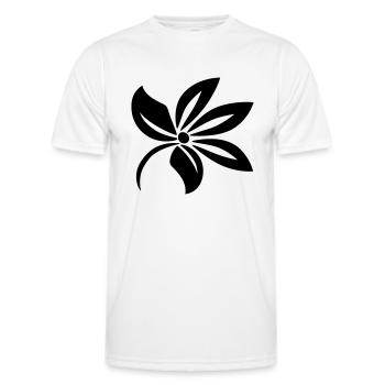 Fleur - T-shirt sport Homme - blanc - Devant - AI Model Male 178 dark (178cm)