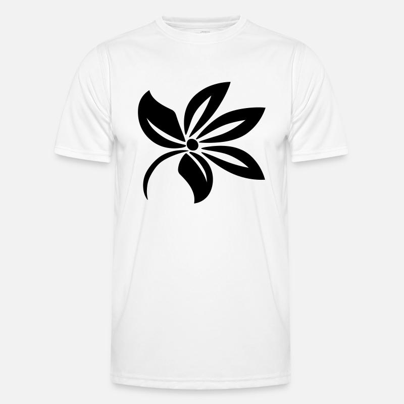 Blume - Männer Funktions-T-Shirt - Weiß