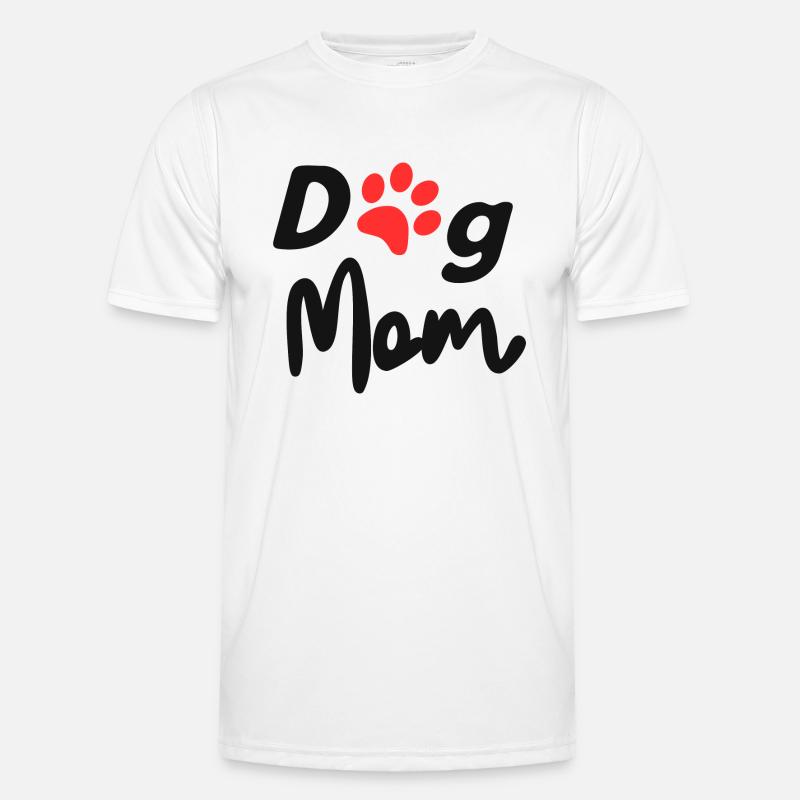 Hunde Mutter mit Pfote - Männer Funktions-T-Shirt - Weiß