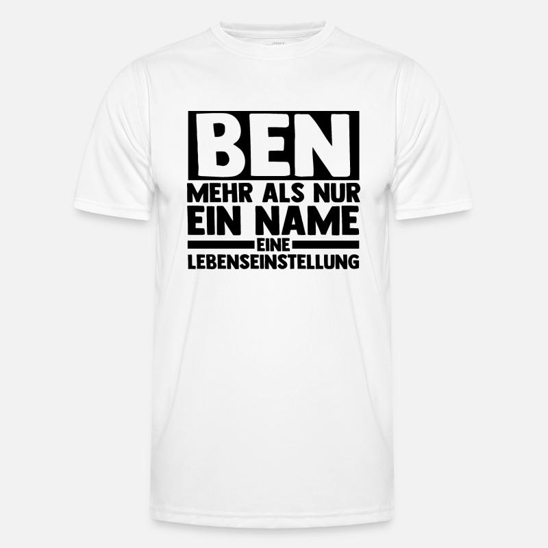 First name Ben - Men's Functional T-Shirt - white