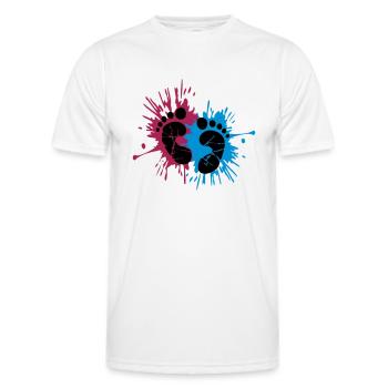 Ink baby feet - Men's Functional T-Shirt - white - Front - AI Model Male 178 dark (178cm)