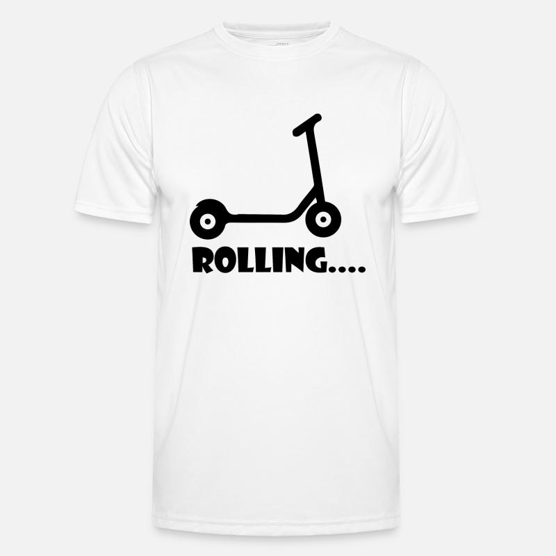 E-Scooter Roller Scooter - Men's Functional T-Shirt - white