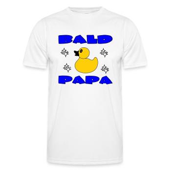BALD PAPA - Men's Functional T-Shirt - white - Front - AI Model Male 178 dark (178cm)
